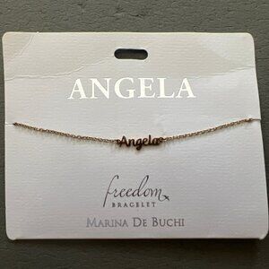 New Marina De Buchi ANGELA Personalized Luxr Gold Freedom Bracelet